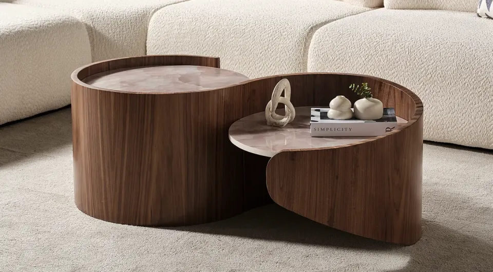 Perla Walnut Coffee Table