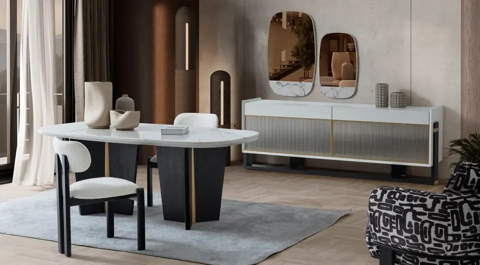 Aden Black Modern Dining Room Set