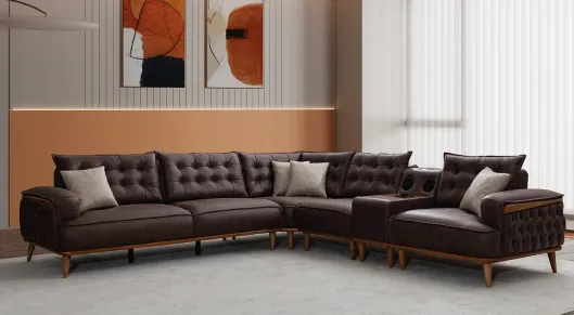Ege Sound System Corner Sofa Set