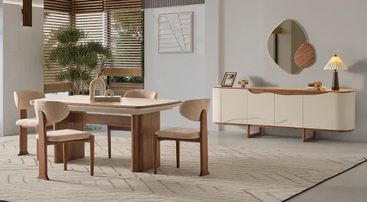 Calista Wooden Leg Modern Dining Room Set