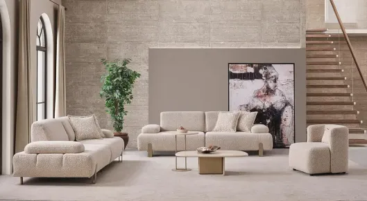 Lyon Metal Leg Sofa Set