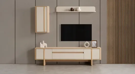 Stil Ahşap Ayaklı Tv Ünitesi