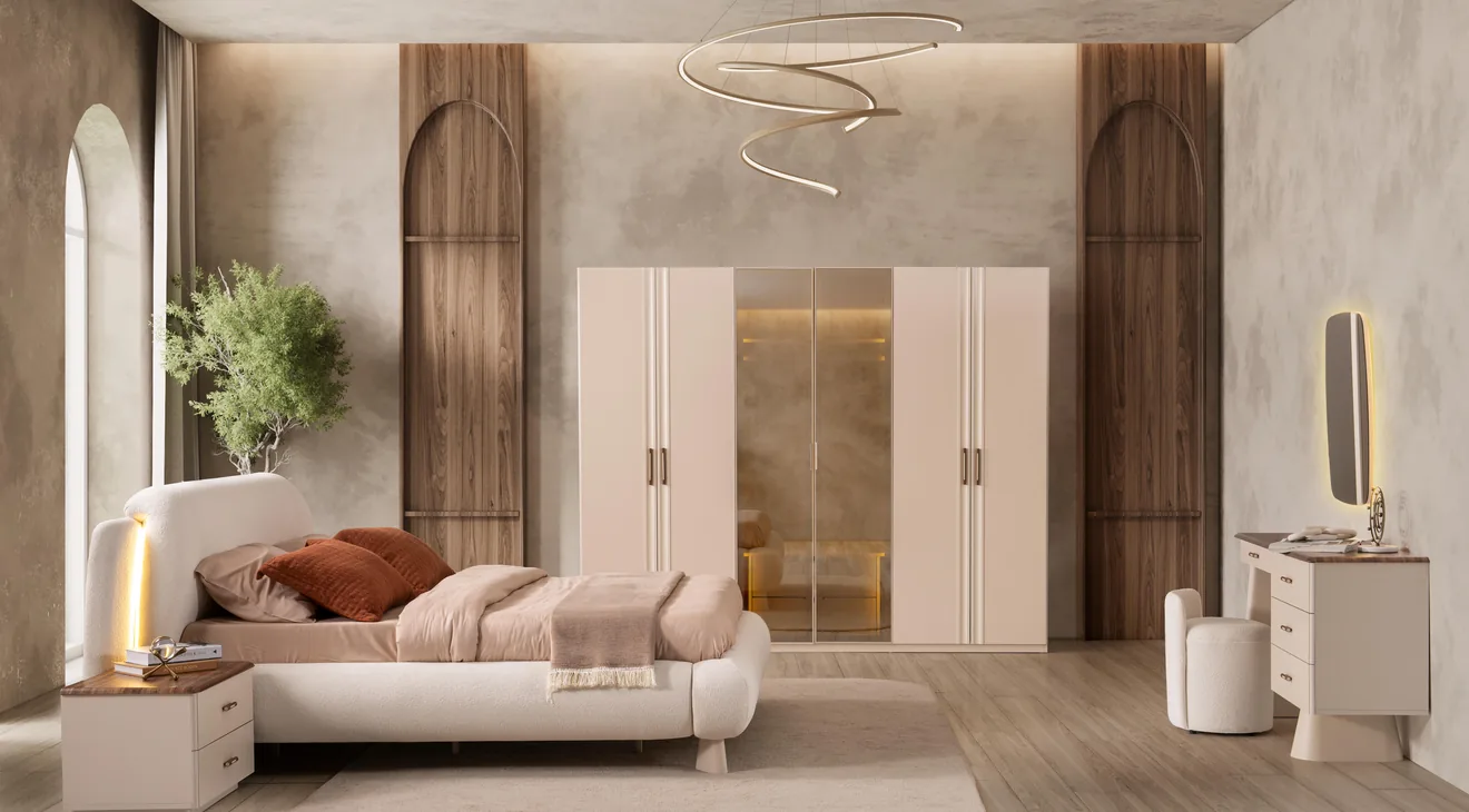 Milas 6 Kapaklı Yatak Odası Takımı