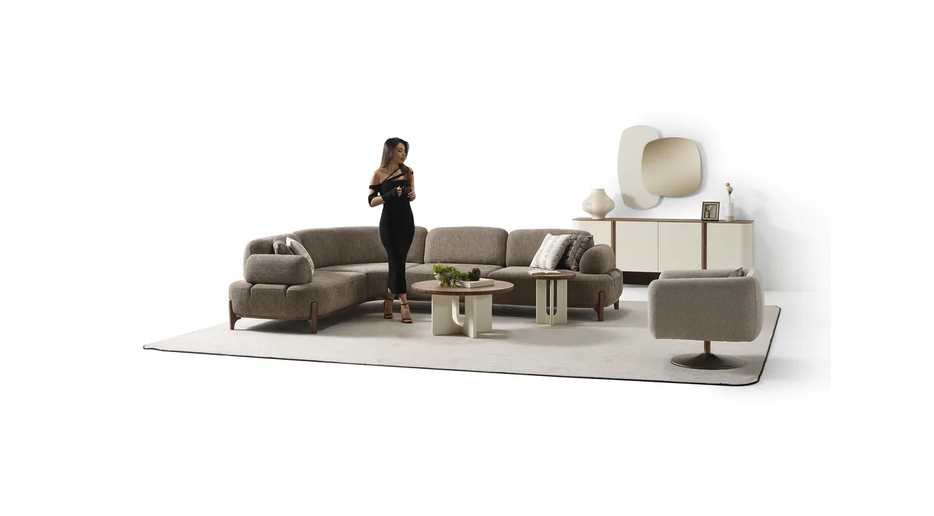Product img 2, Ahuse Ceviz Köşe Koltuk Takımı