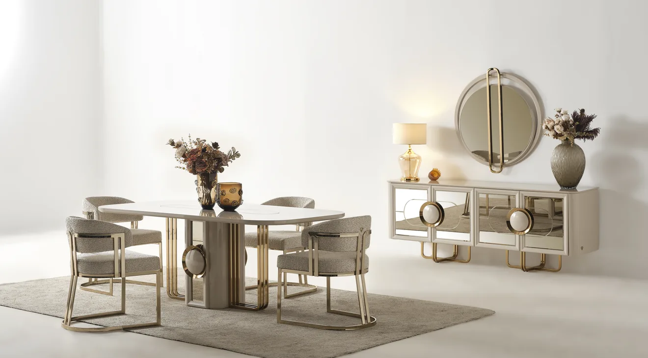 Product img 2, Rixos Metal Ayaklı Yemek Odası Takımı