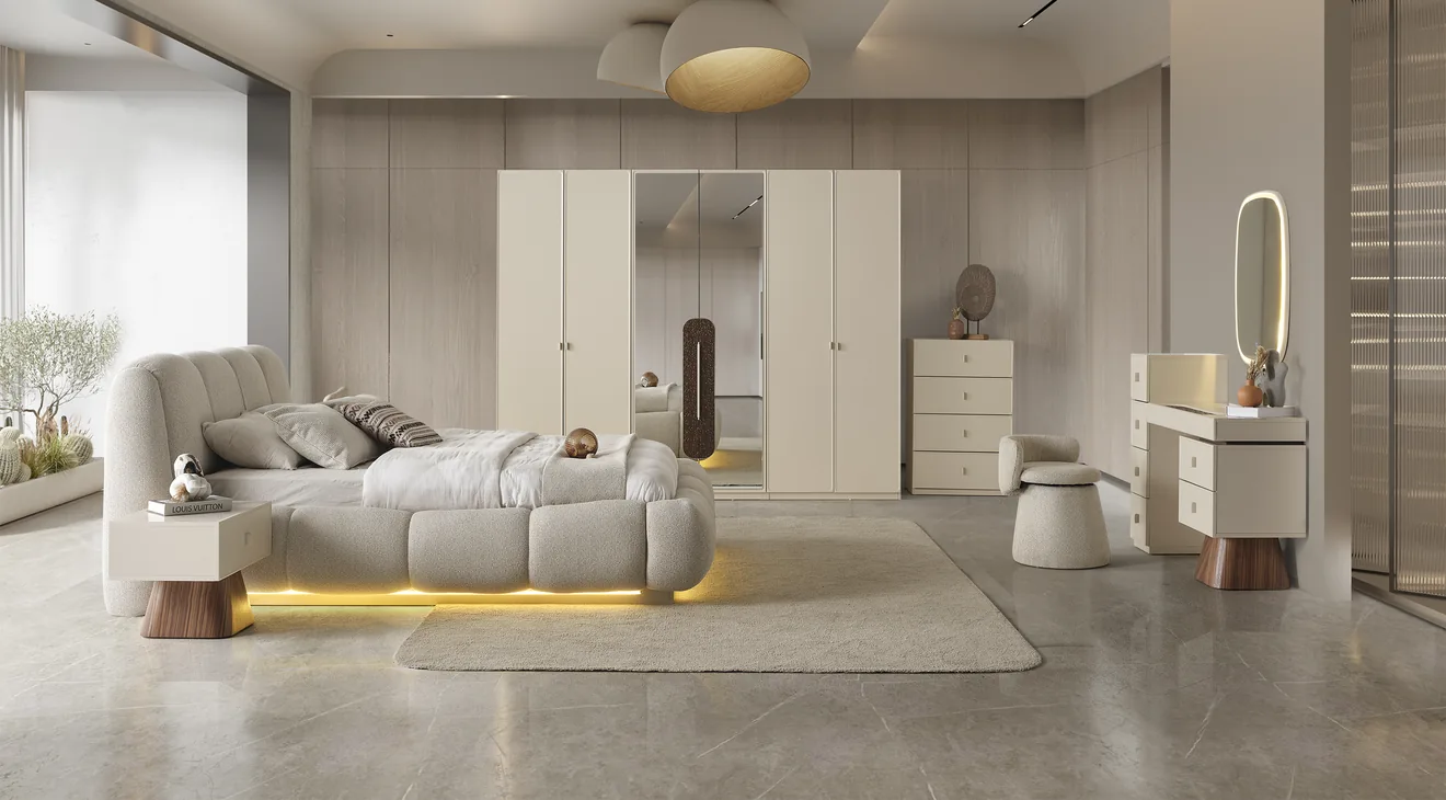 Product img 2, Crown 6 Kapaklı Modern Yatak Odası Takımı