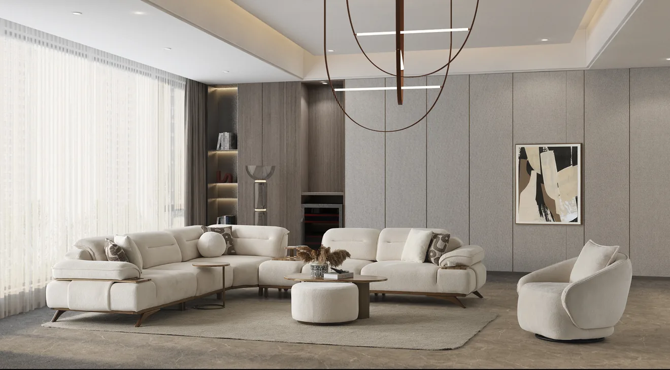 Safir Yataklı Modern Köşe Koltuk Takımı