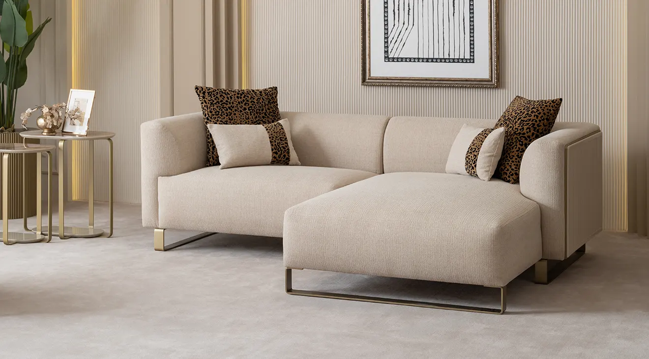 Product img 2, Massimo Metal Ayaklı Köşe Koltuk Takımı