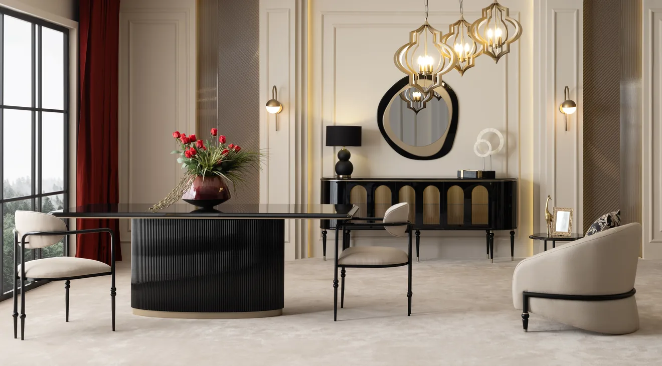 Product img 2, Granada Siyah Yemek Odası Takımı