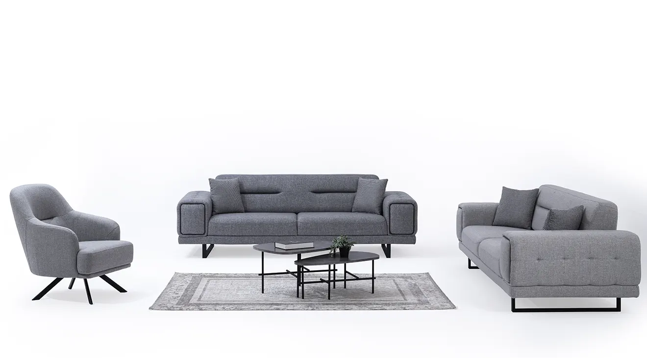 New Montana Metal Leg Sofa Set