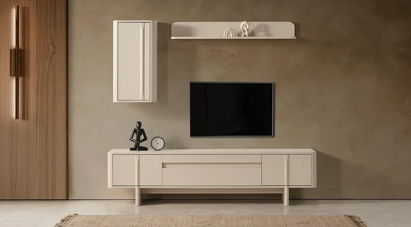 Vizyon Wooden Leg TV Unit