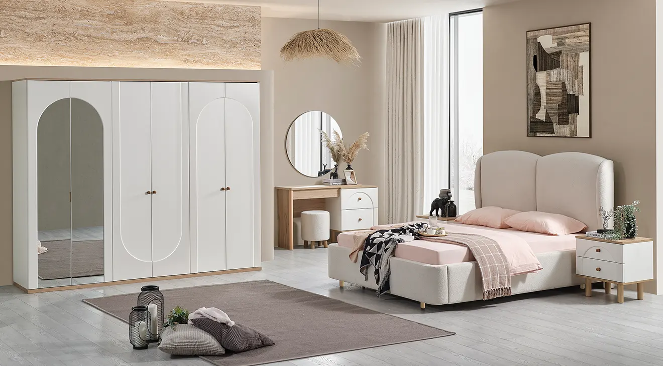 Alfeo 6-Door Bohemian Bedroom Set