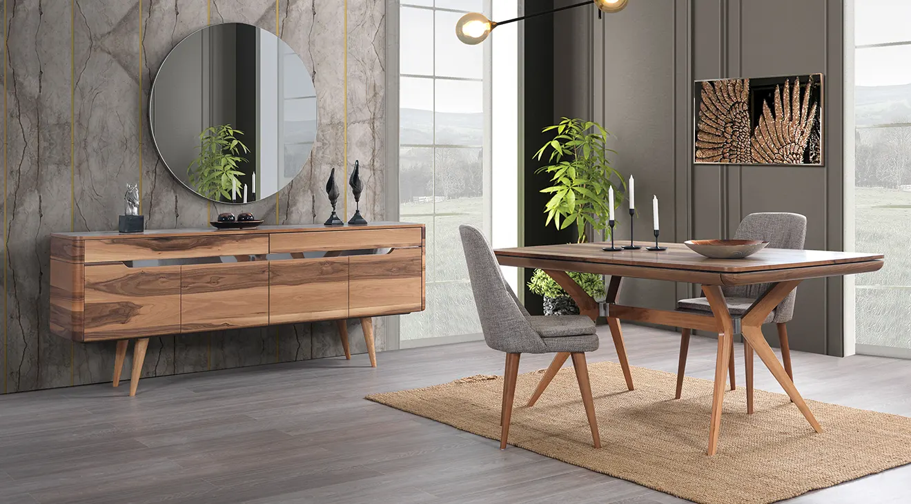 Kudüs Walnut Dining Room Set