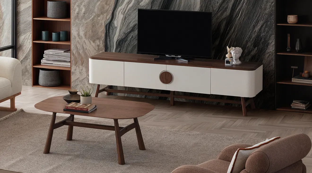 Lisbon Wooden Leg TV Unit
