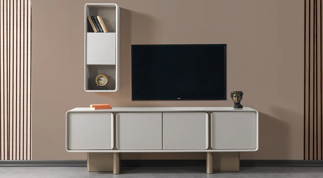 Nova Ahşap Ayaklı Modern Tv Ünitesi