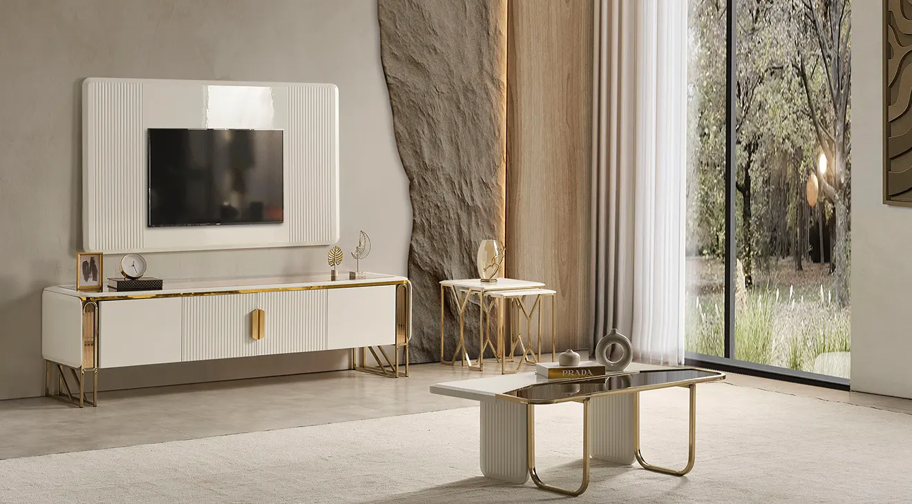Solo Metal Standing TV Unit