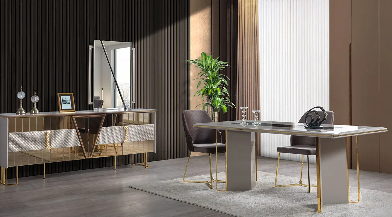 Spring Metal Leg Dining Room Set