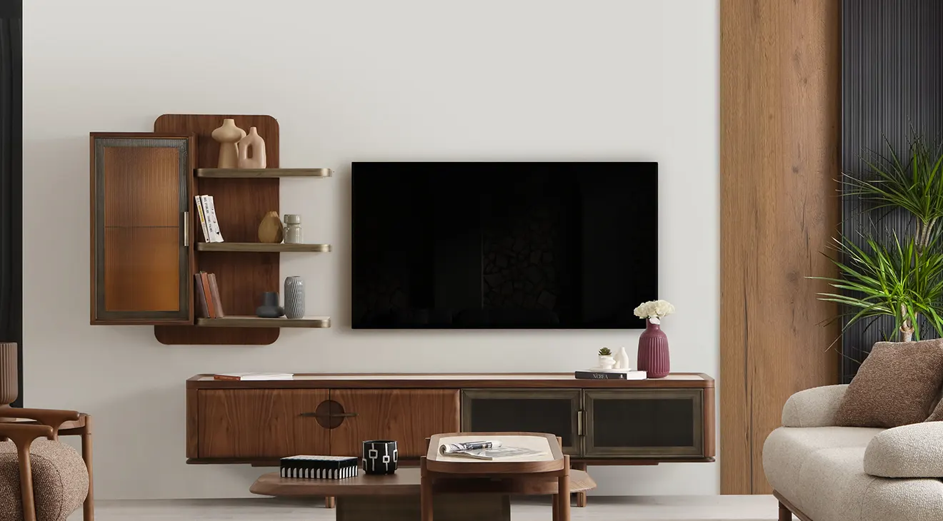 Mozart Wooden Legged TV Unit