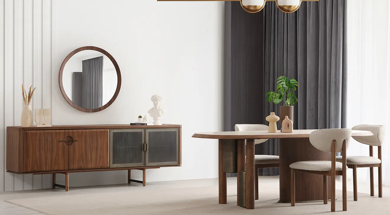 Mozart Wooden Leg Dining Room Set