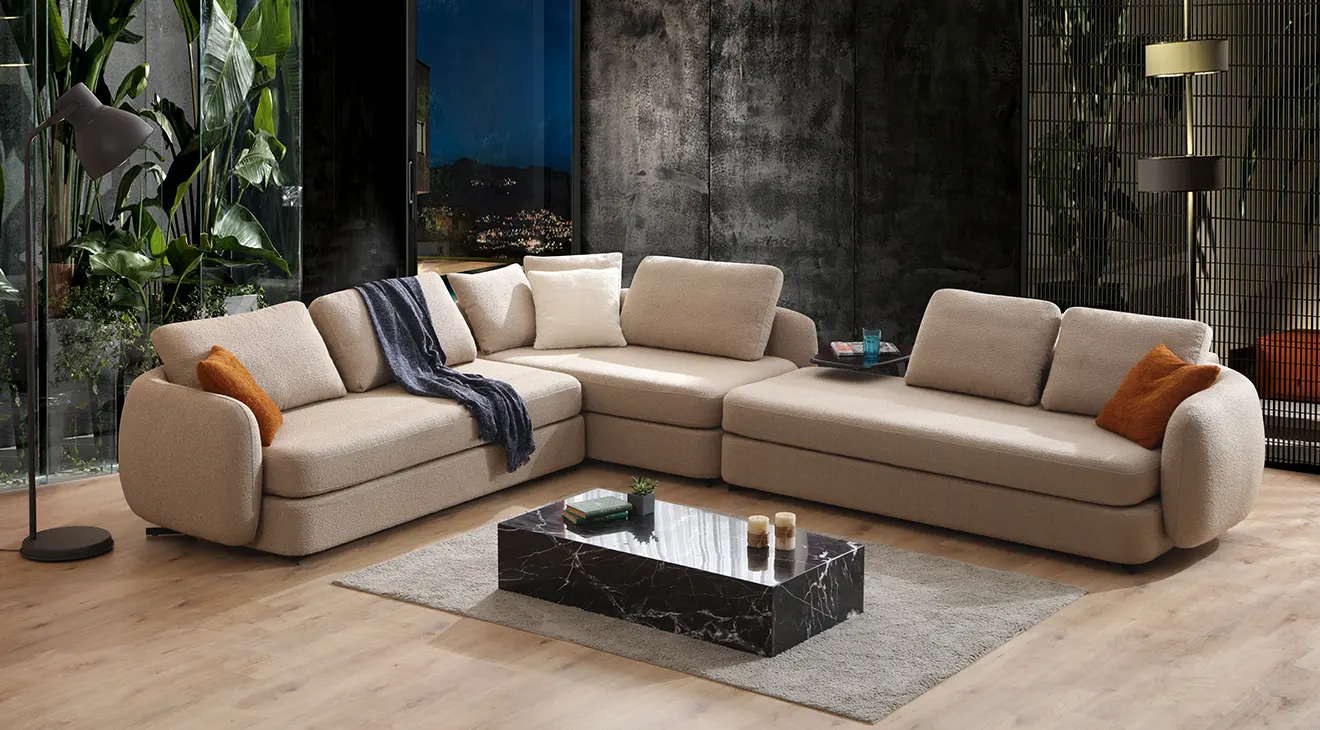 Vogue Modern Corner Sofa Set