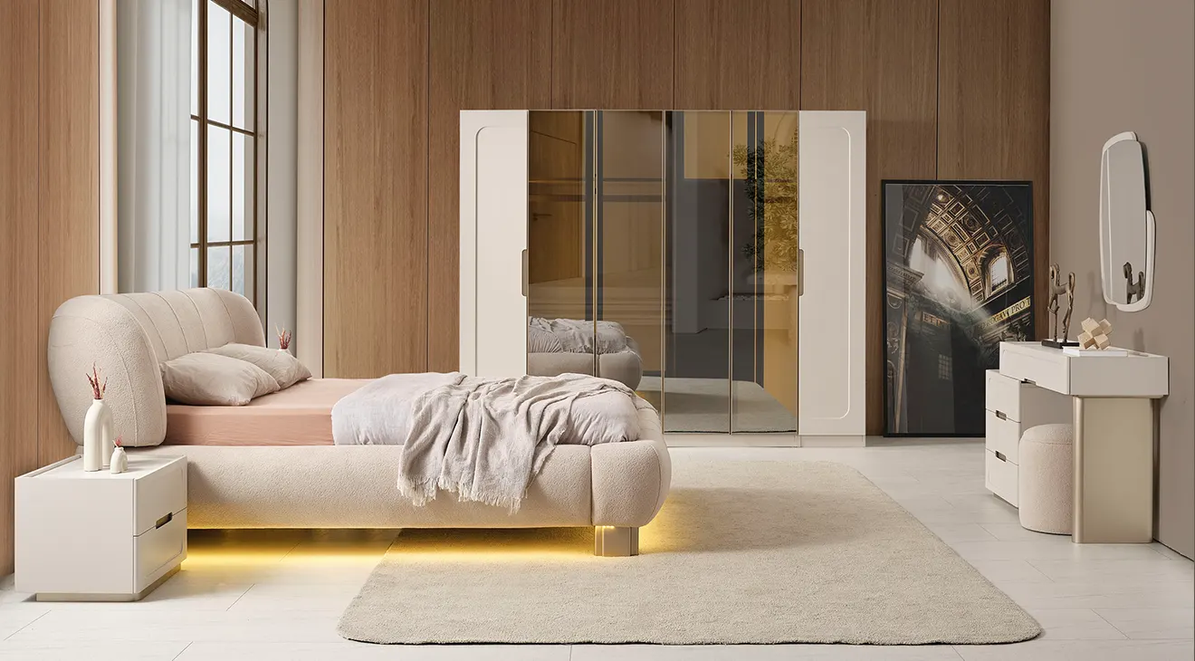 Aspera 6-Door Modern Bedroom Set