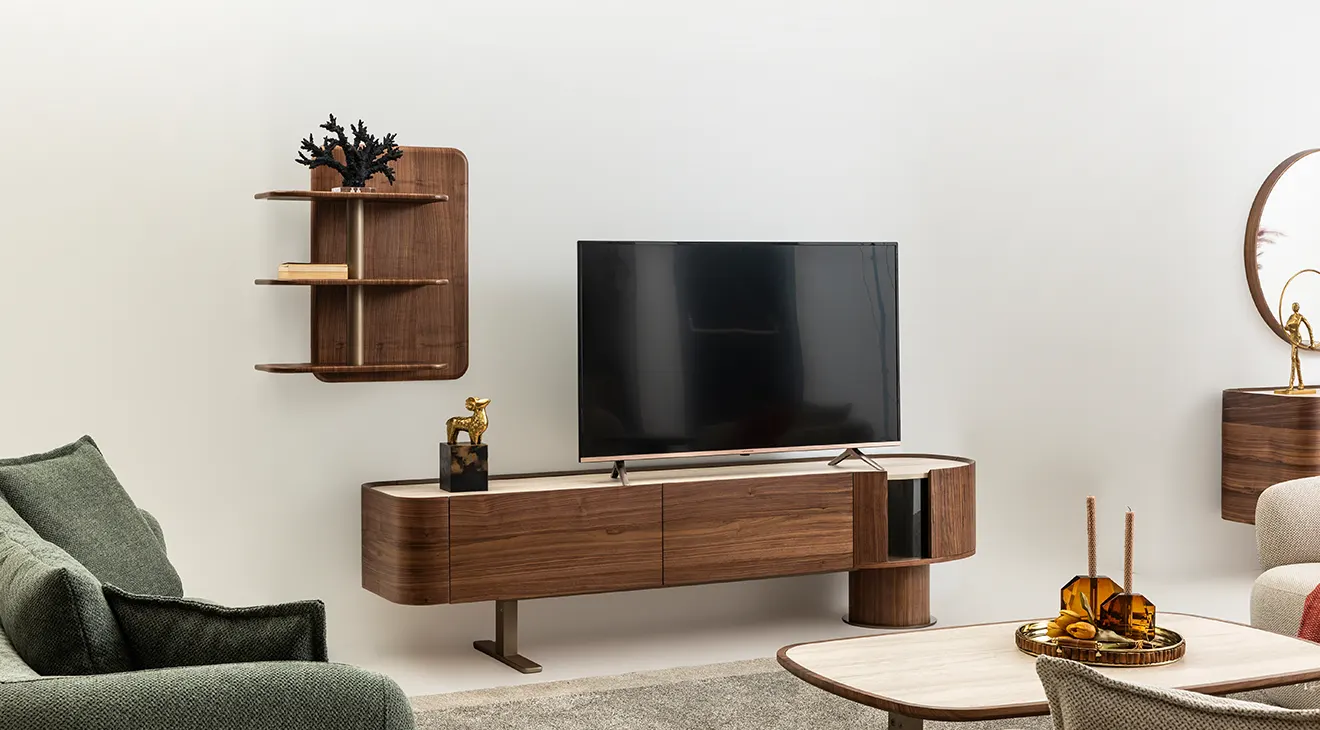 Otto Plus Walnut TV Unit