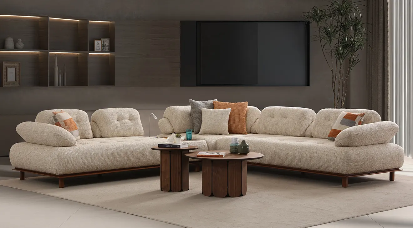 Lois Modern Corner Sofa Set