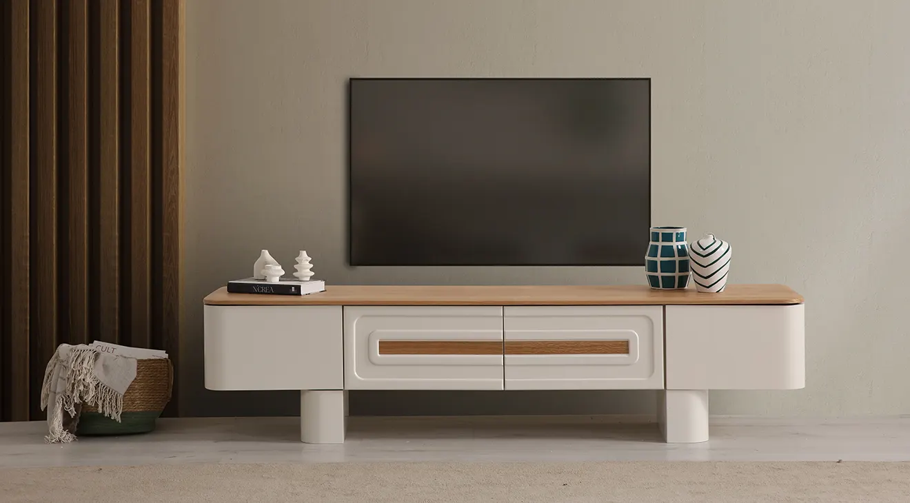 Bora Wooden Legged TV Unit