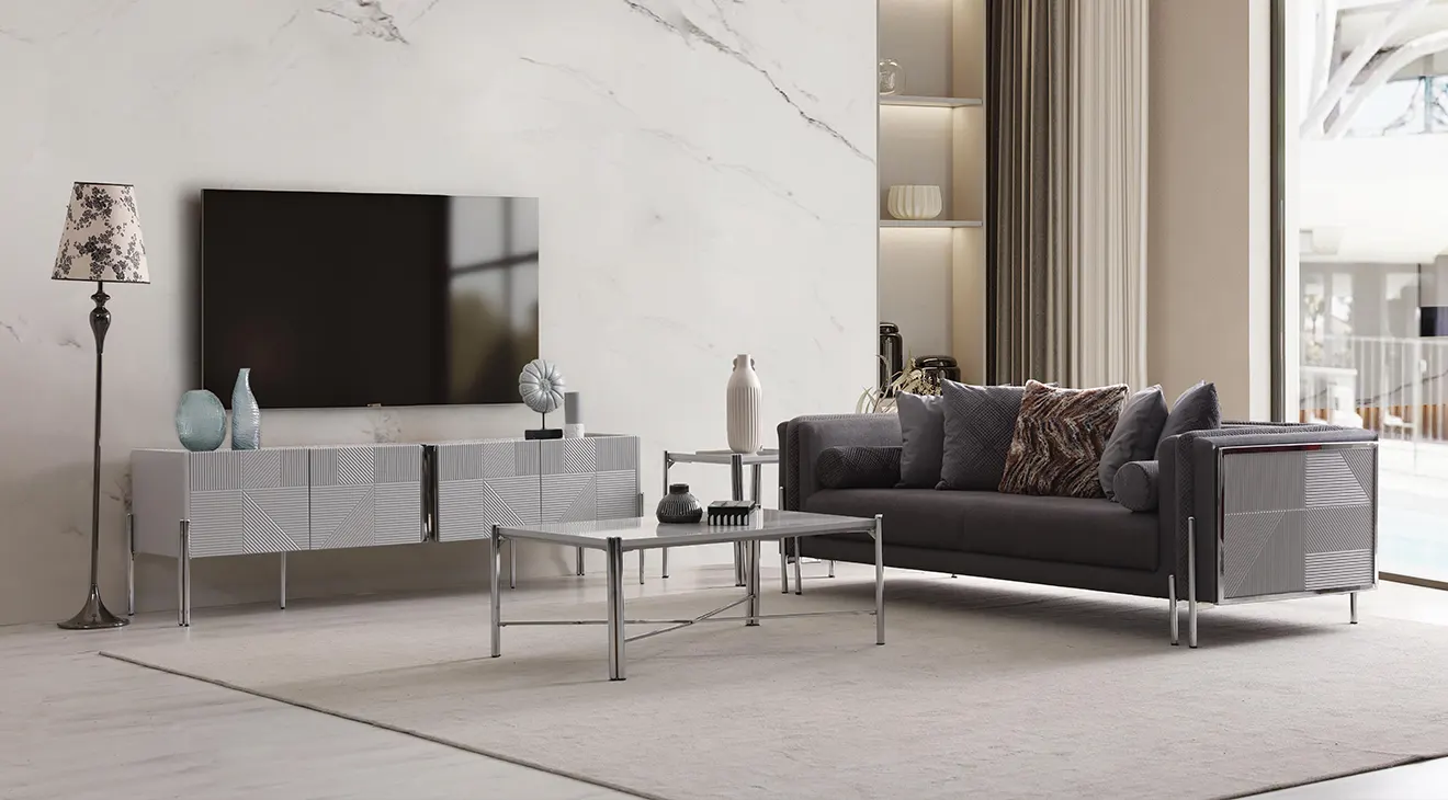 Hürrem Metal Legged TV Unit