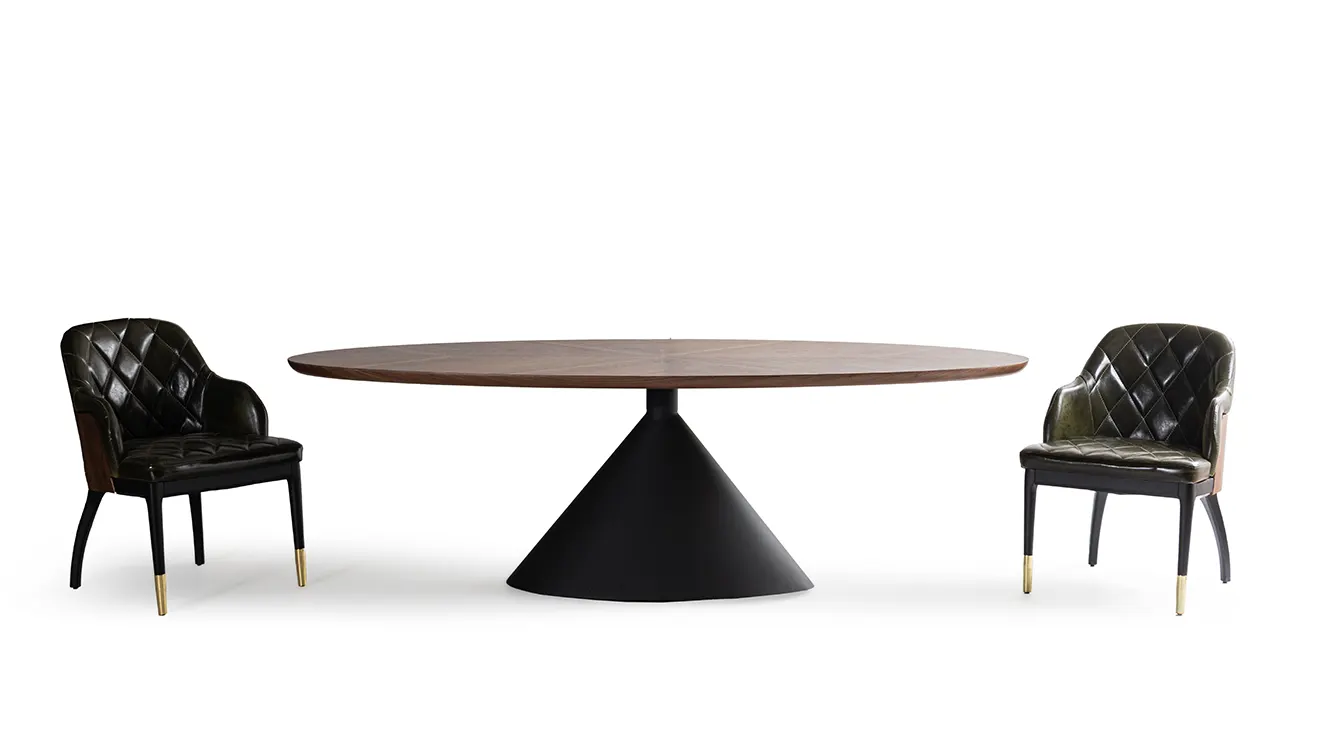 Rosso Wallnut-Black Table