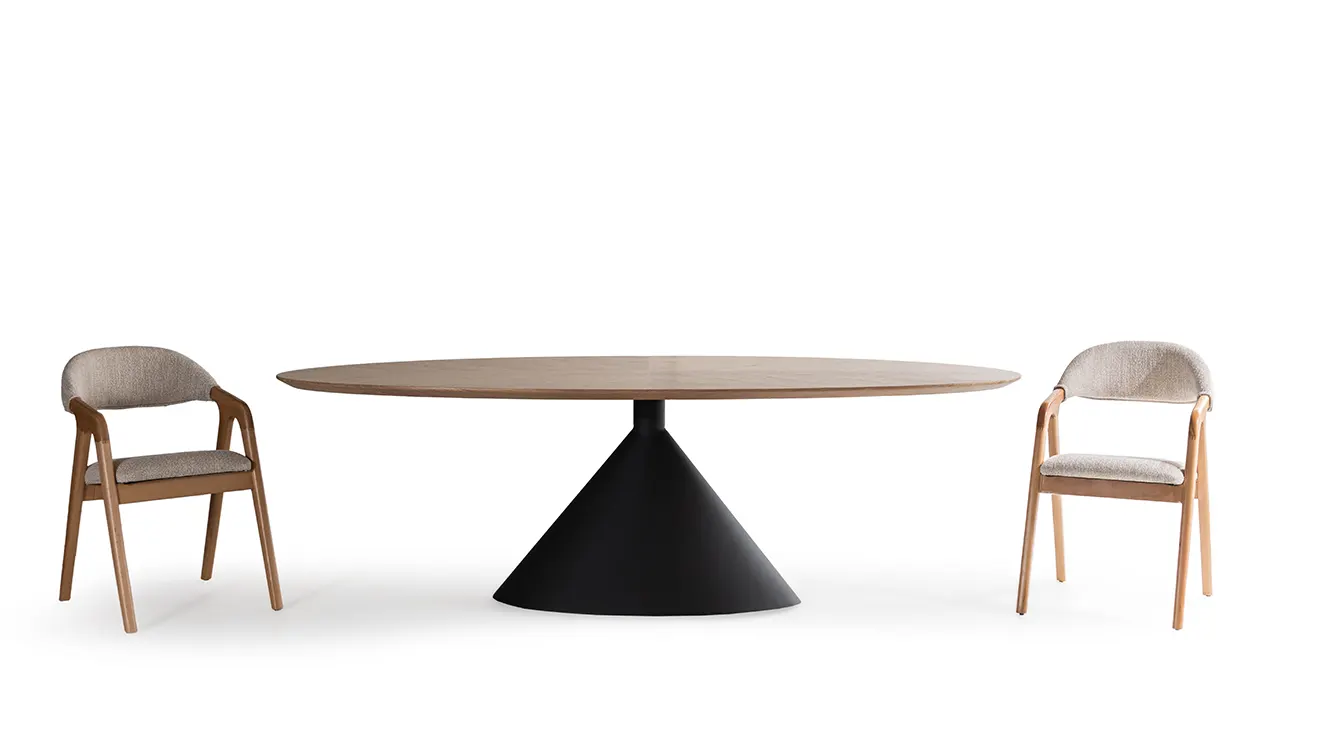 Rosso Oak-Black Table