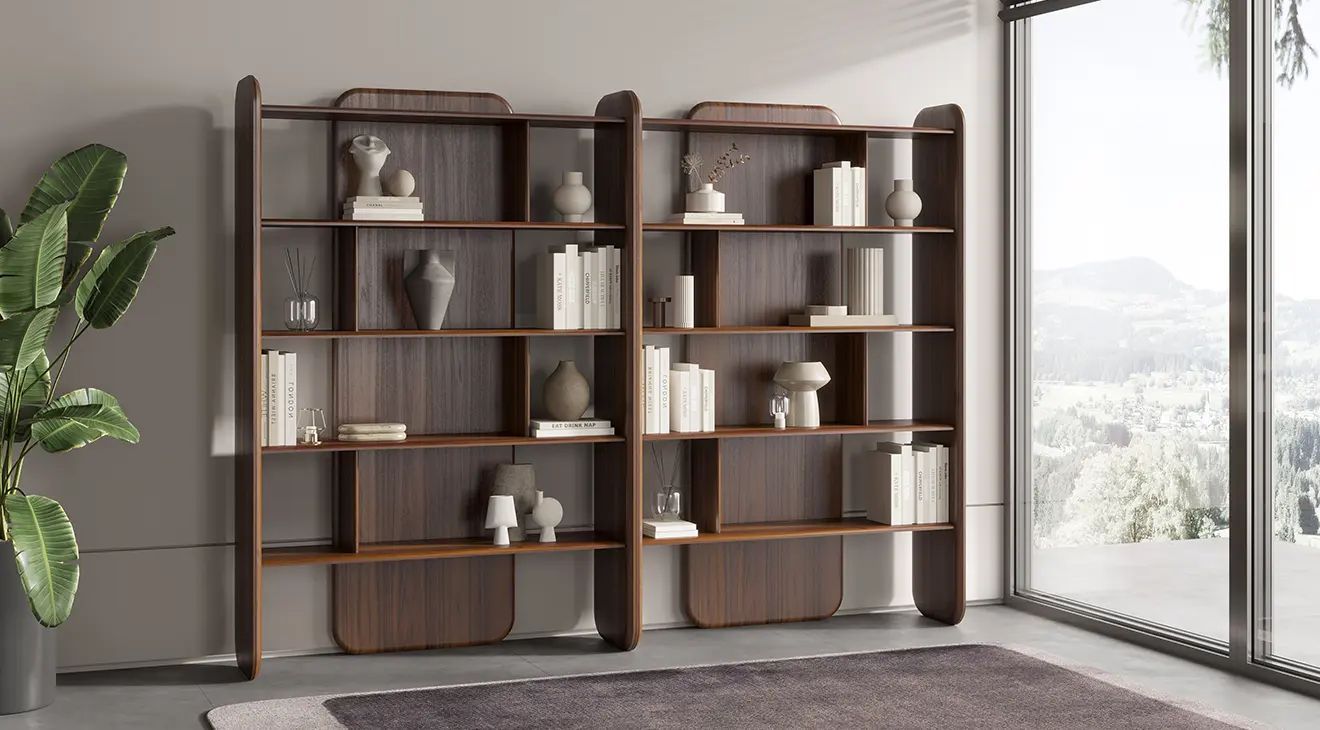 Sirius Walnut Bookcase