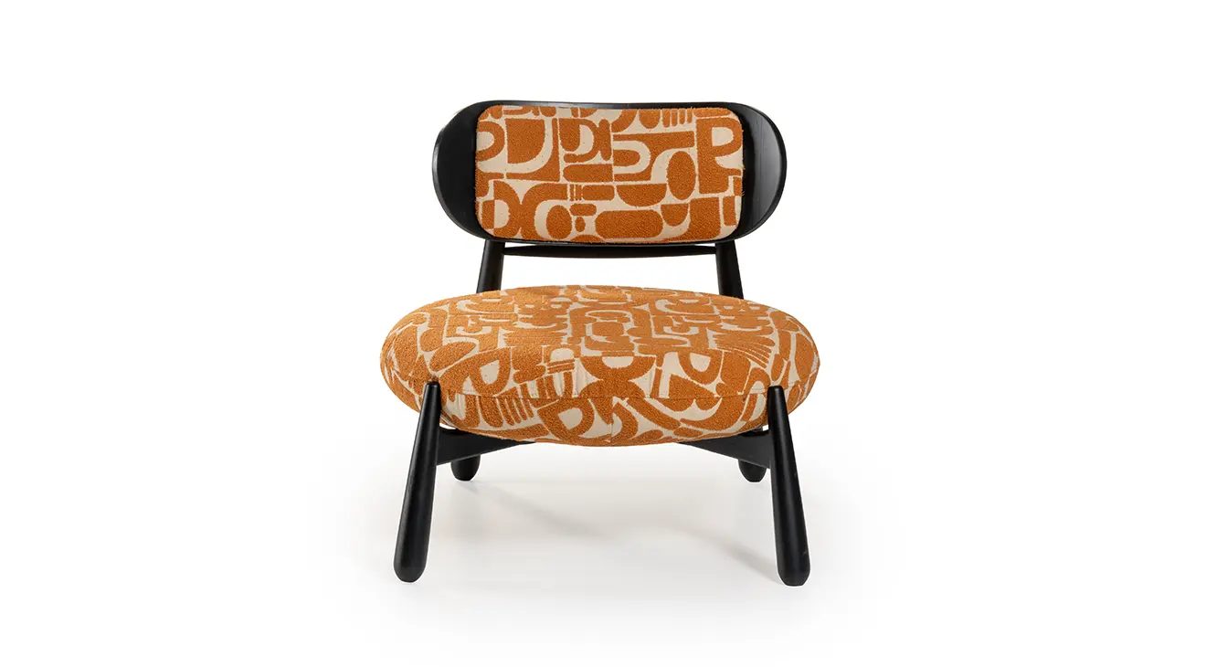 Nox Anthracite Wooden Leg Armchair