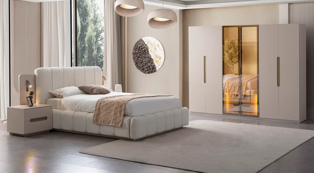 Maldiv 6 Kapaklı Modern Yatak Odası Takımı