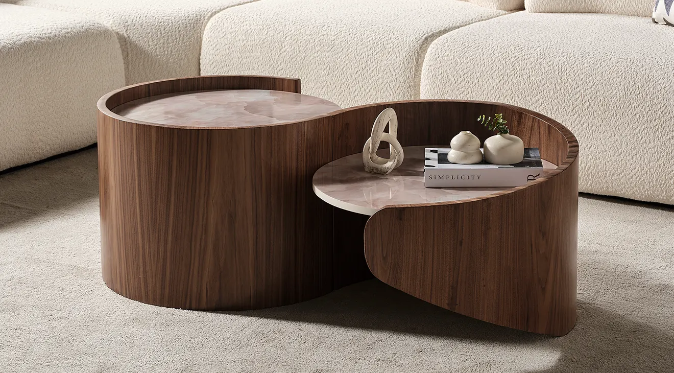 Perla Walnut Coffee Table