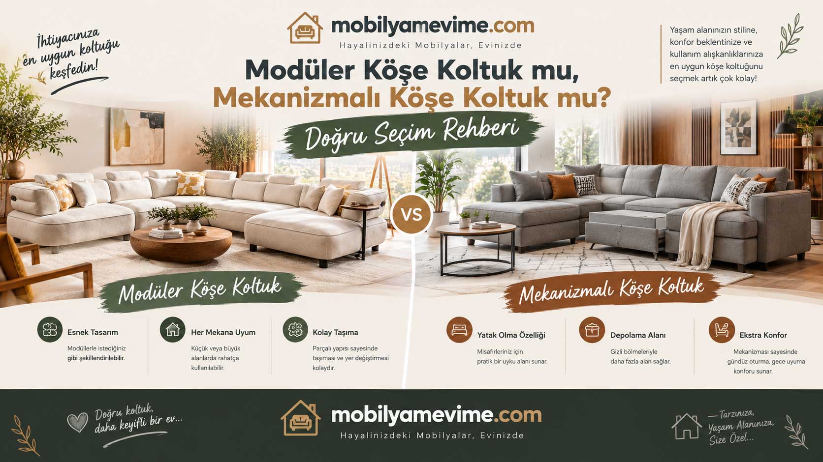Modüler Köşe Koltuk mu, Mekanizmalı Köşe Koltuk mu? 