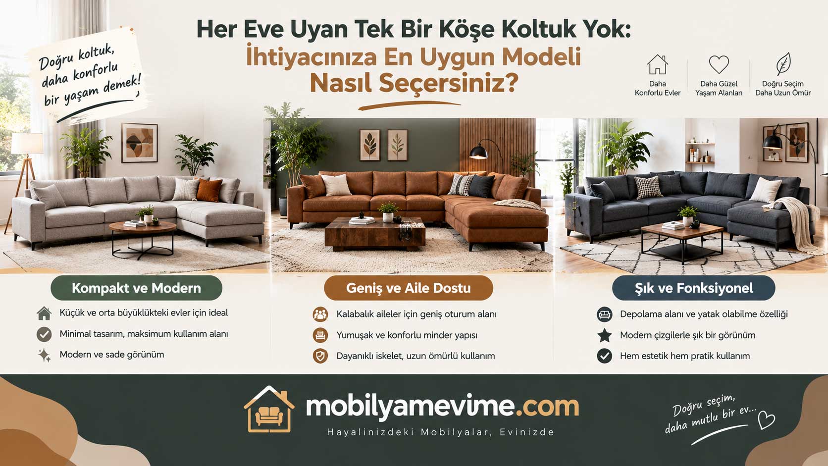İhtiyacınıza En Uygun Köşe Koltuk Modelini Nasıl Seçersiniz?