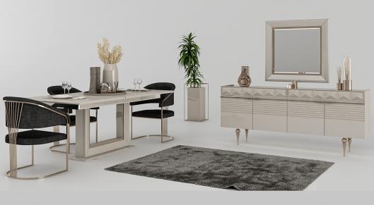 Zen Modern Yemek Odası Takımı | Mobilyamevime | İnegöl Mobilya