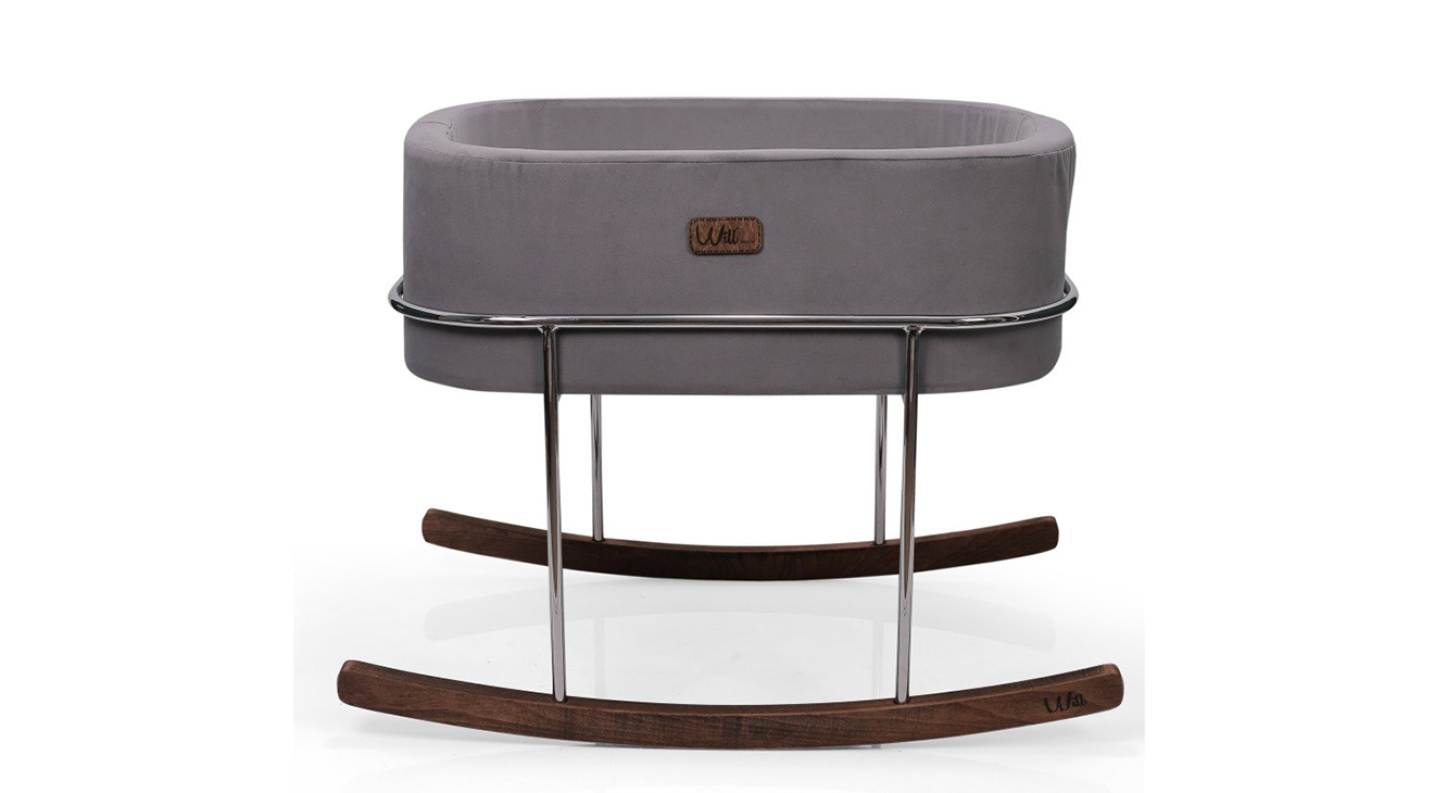 Will Beside Mother's Side Crib Grey Silver