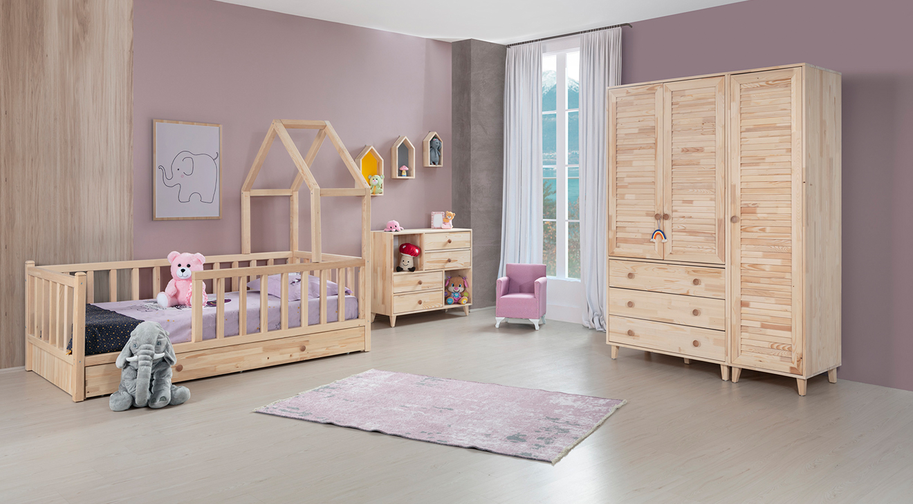 Algın 3 Doors Baby Room Set