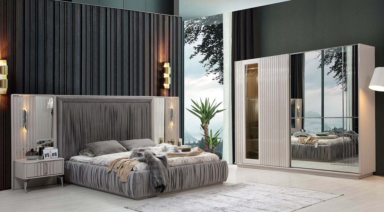 Armani Sliding Door Bedroom Set