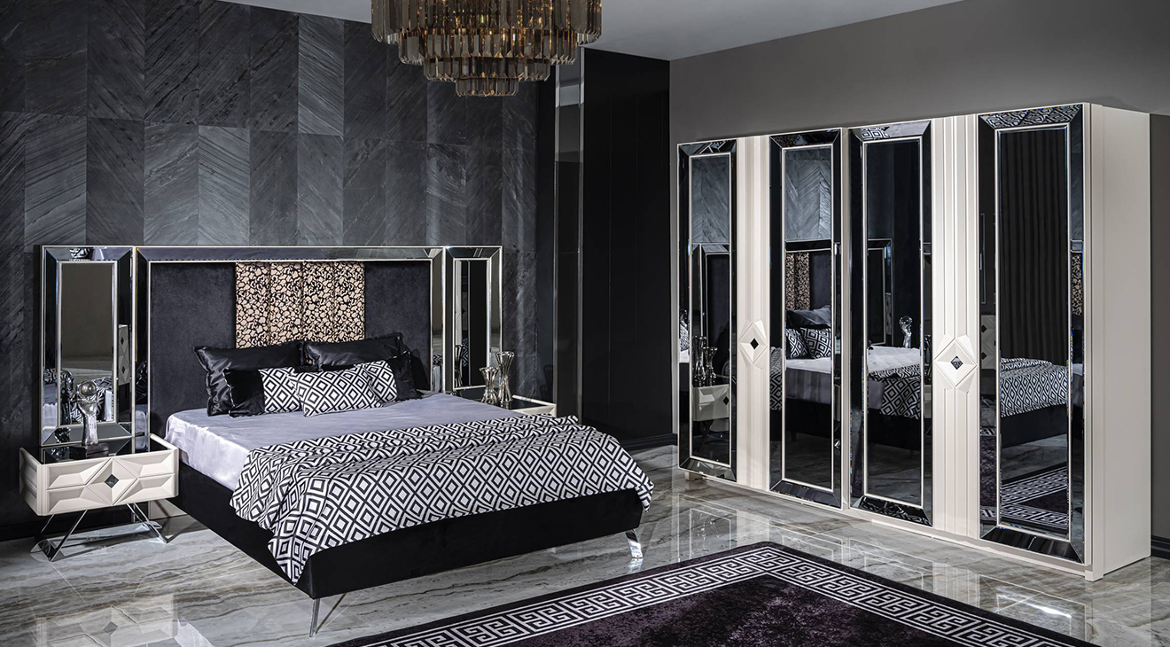 Asus Metal Leg Bedroom Set