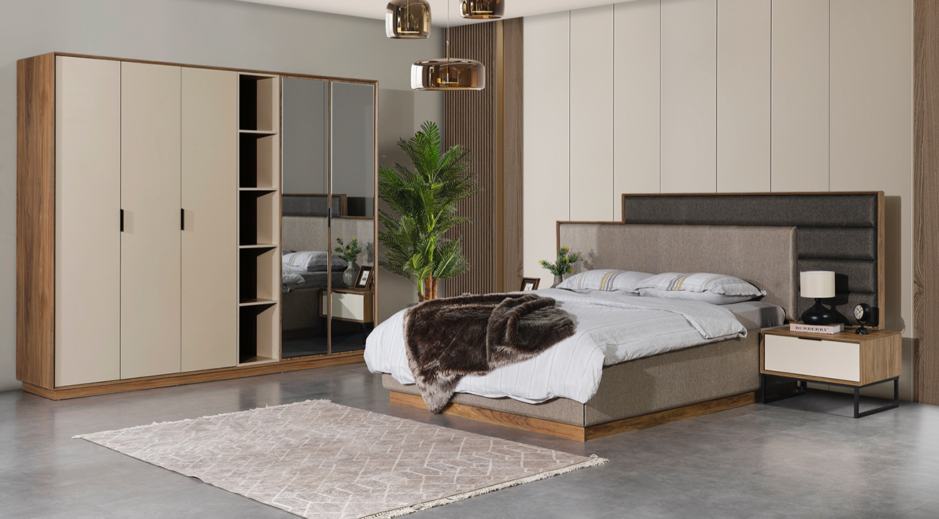 Asya 6 Doors Bedroom Set
