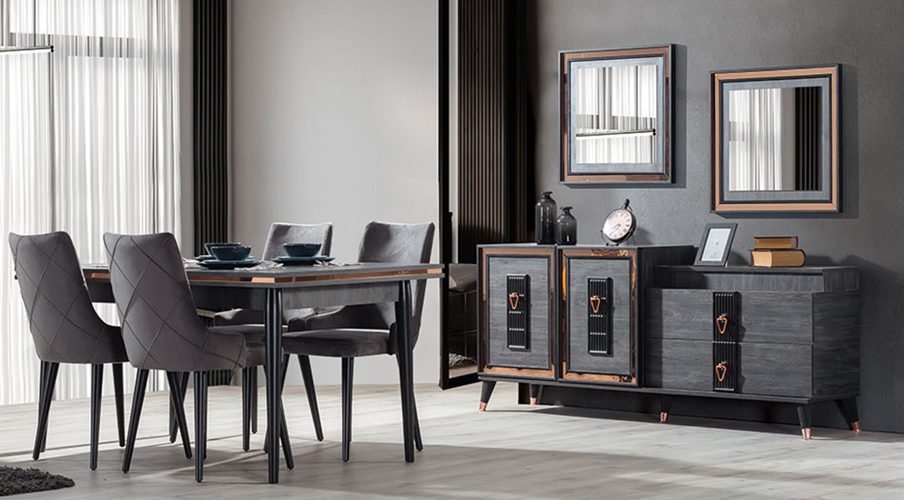 Babil Wooden Leg Dining Room Set 2