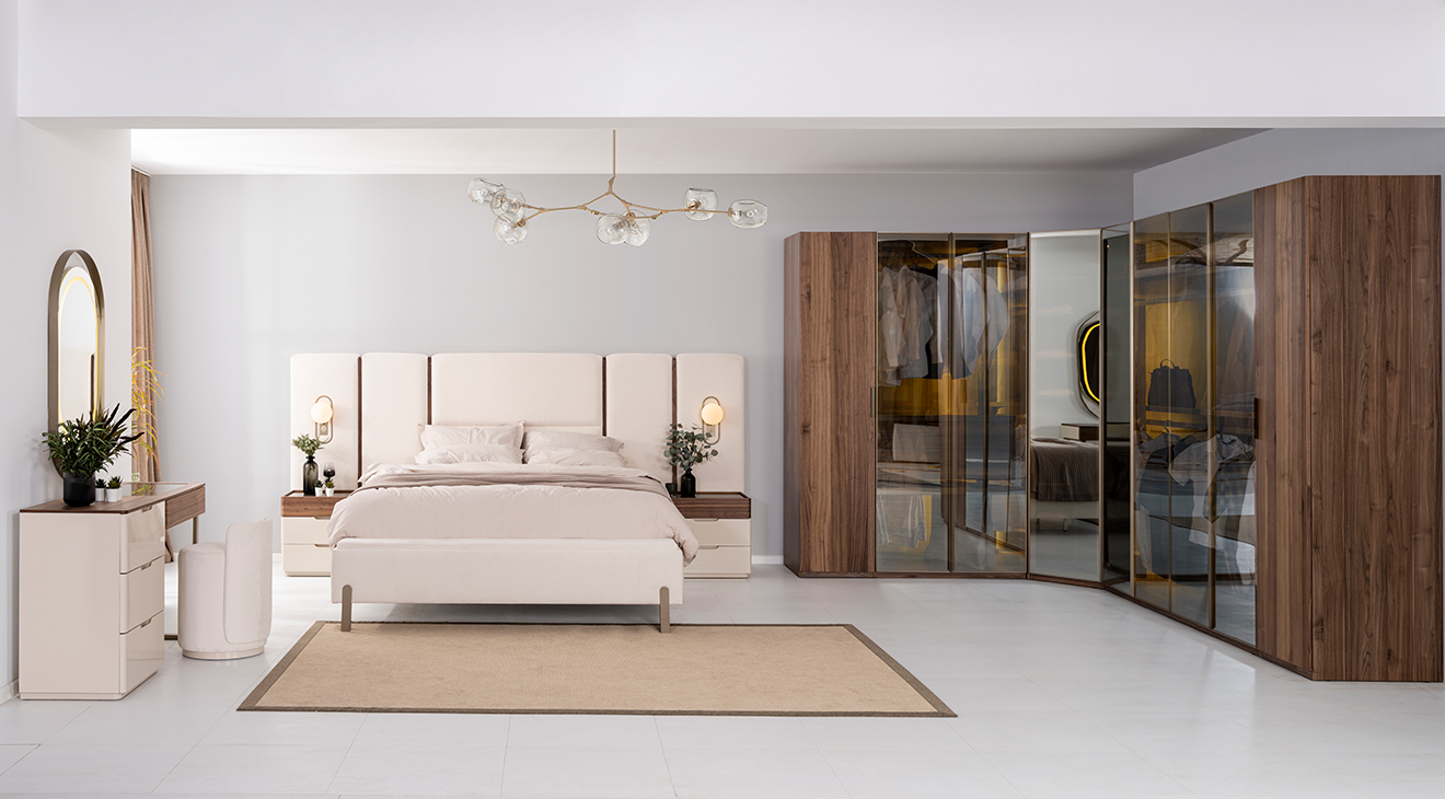 Bagdat Corner Cabinet Bedroom Set
