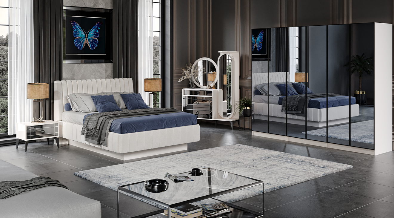 Beyoglu Moonstone 6 Door Bedroom Set