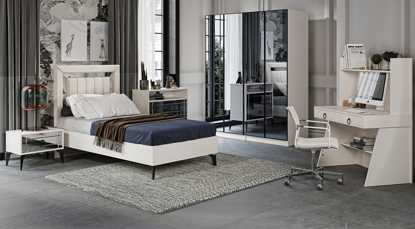 Beyoglu Moonstone 4 Doors Young Room Set