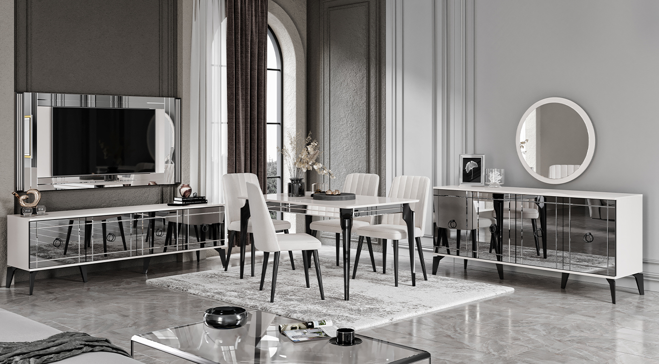Beyoglu Moonstone Dining Room Set