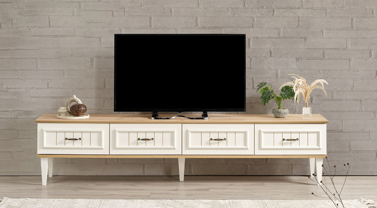 Bodrum Wooden Leg TV Unit
