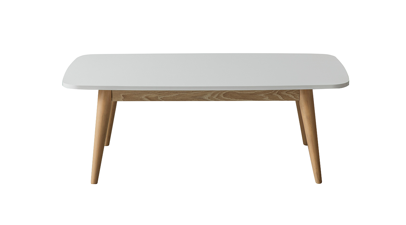 Boheam Walnut Wooden Leg Coffee Table